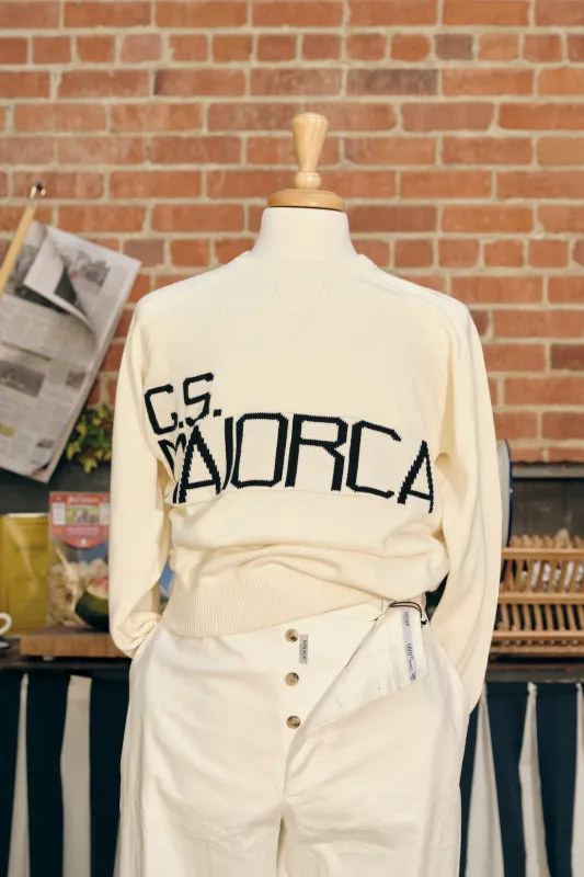 G.S. Maiorca Cotton Raglan Crewneck sold by Ghiaia Cashmere