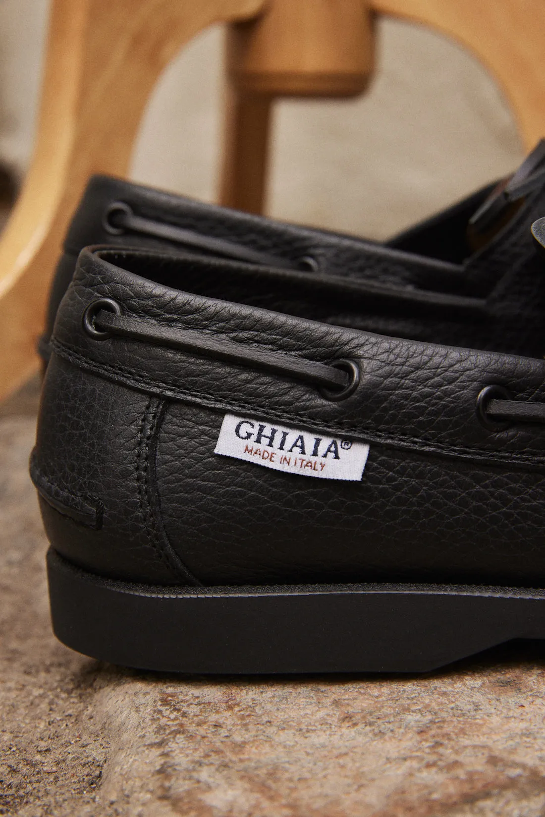 Marina Leather Shoe sold by Ghiaia Cashmere