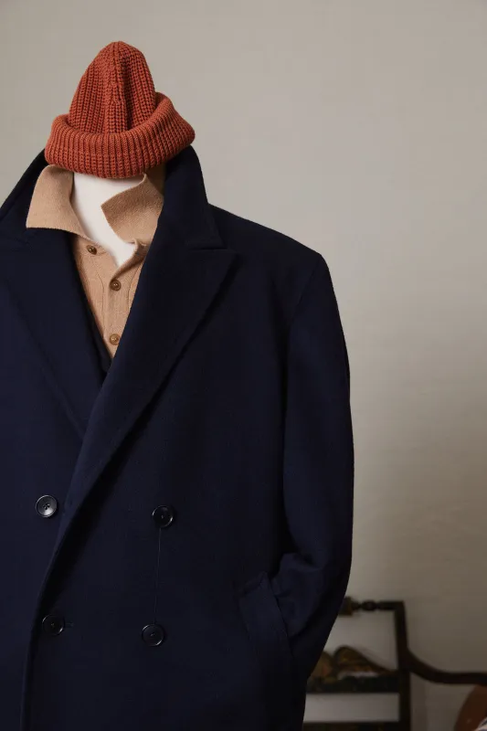 SARTORIA Cashmere Double Breasted Overcoat. made by Ghiaia Cashmere
