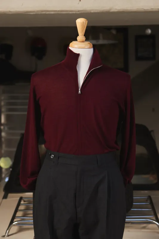 Fine Gauge Full Zip made by Ghiaia Cashmere