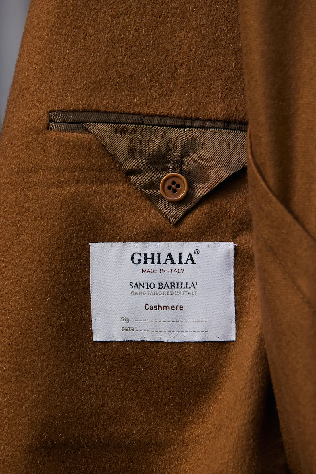 SARTORIA Cashmere "Spalla Milano" Single Breasted Blazer sold by Ghiaia Cashmere