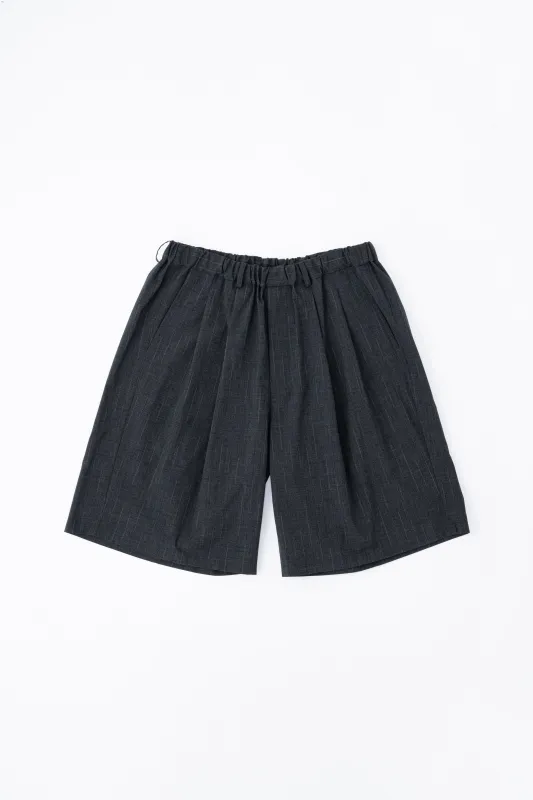 DOUBLE PLEATED WIDE EASY SHORTS made by Yoko Sakamoto