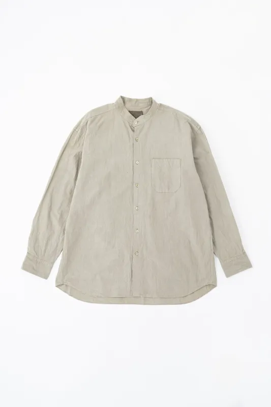 BAND COLLAR SHIRT(NATURAL GARMENT DYE) made by Yoko Sakamoto