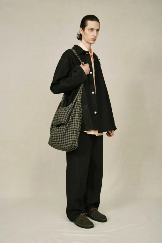 RESEARCHER BAG - LARGE (NATURAL GARMENT DYE) made by Yoko Sakamoto