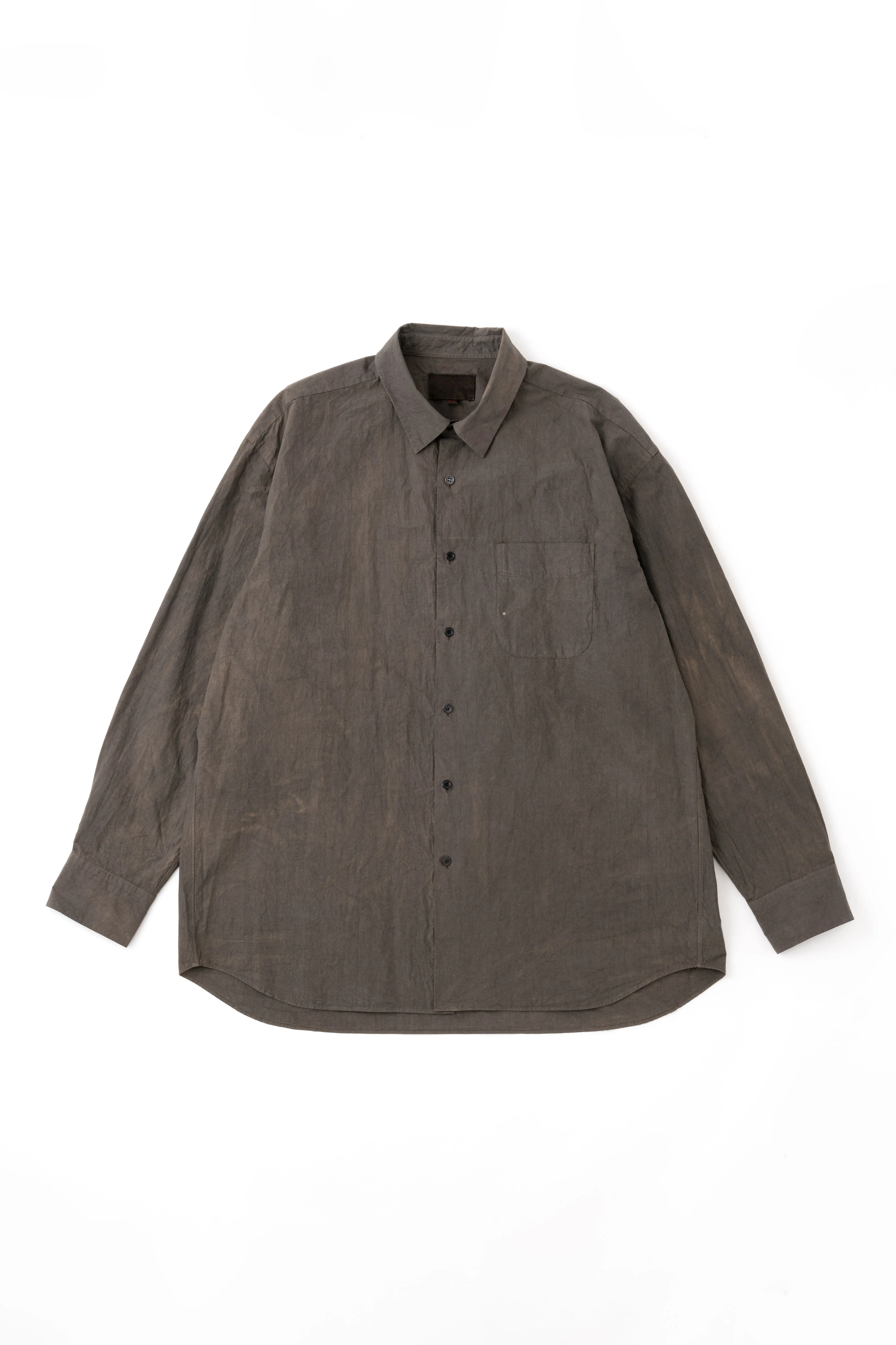 REGULAR COLLAR S/S SHIRT (NATURAL GARMENT DYE) sold by Yoko Sakamoto product image thumbnail 5