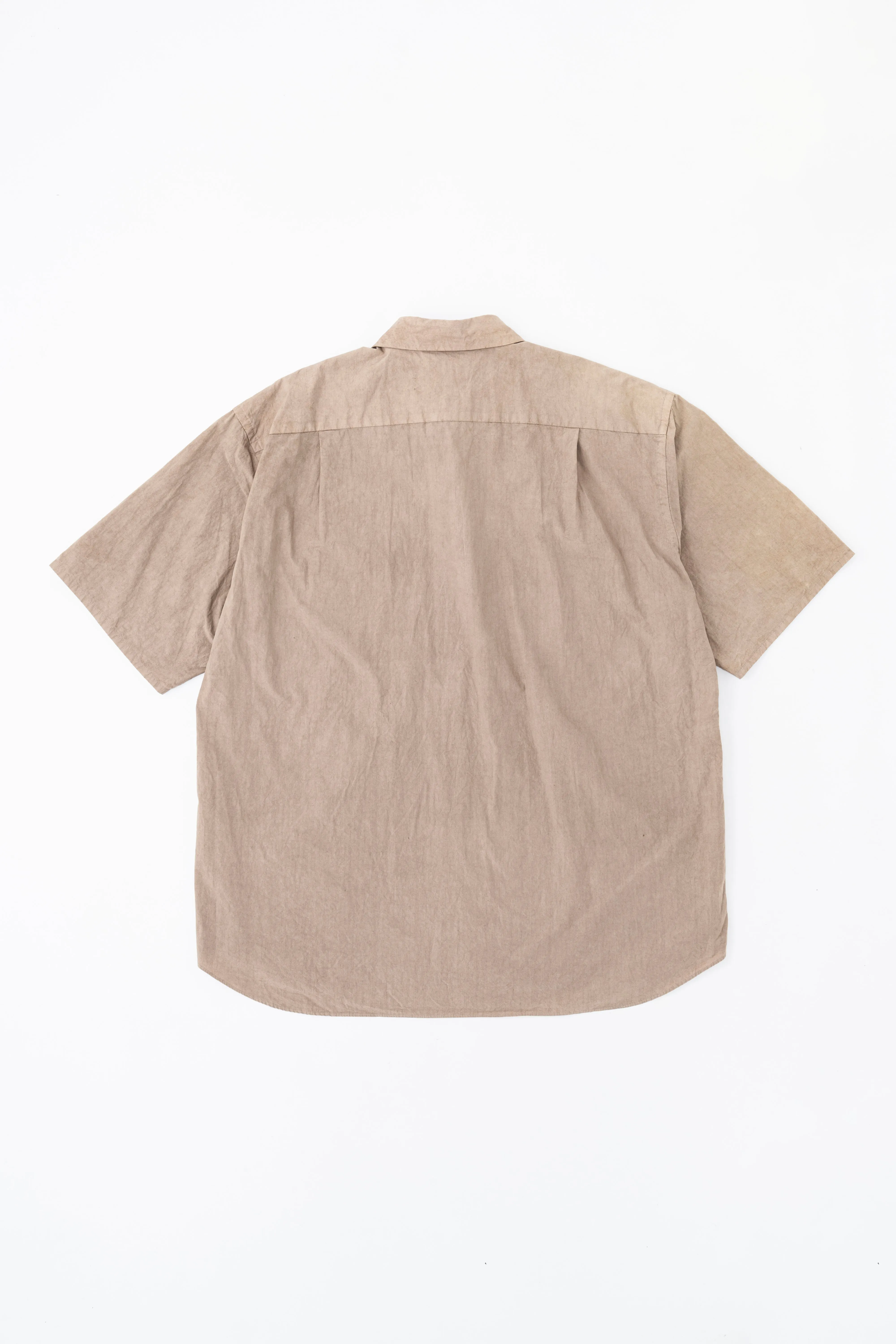 REGULAR COLLAR S/S SHIRT (NATURAL GARMENT DYE) sold by Yoko Sakamoto product image thumbnail 3