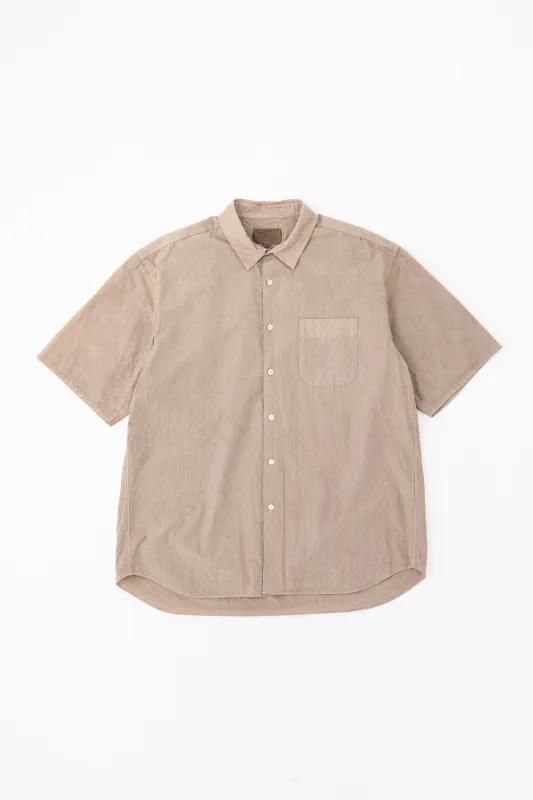 REGULAR COLLAR S/S SHIRT (NATURAL GARMENT DYE) made by Yoko Sakamoto
