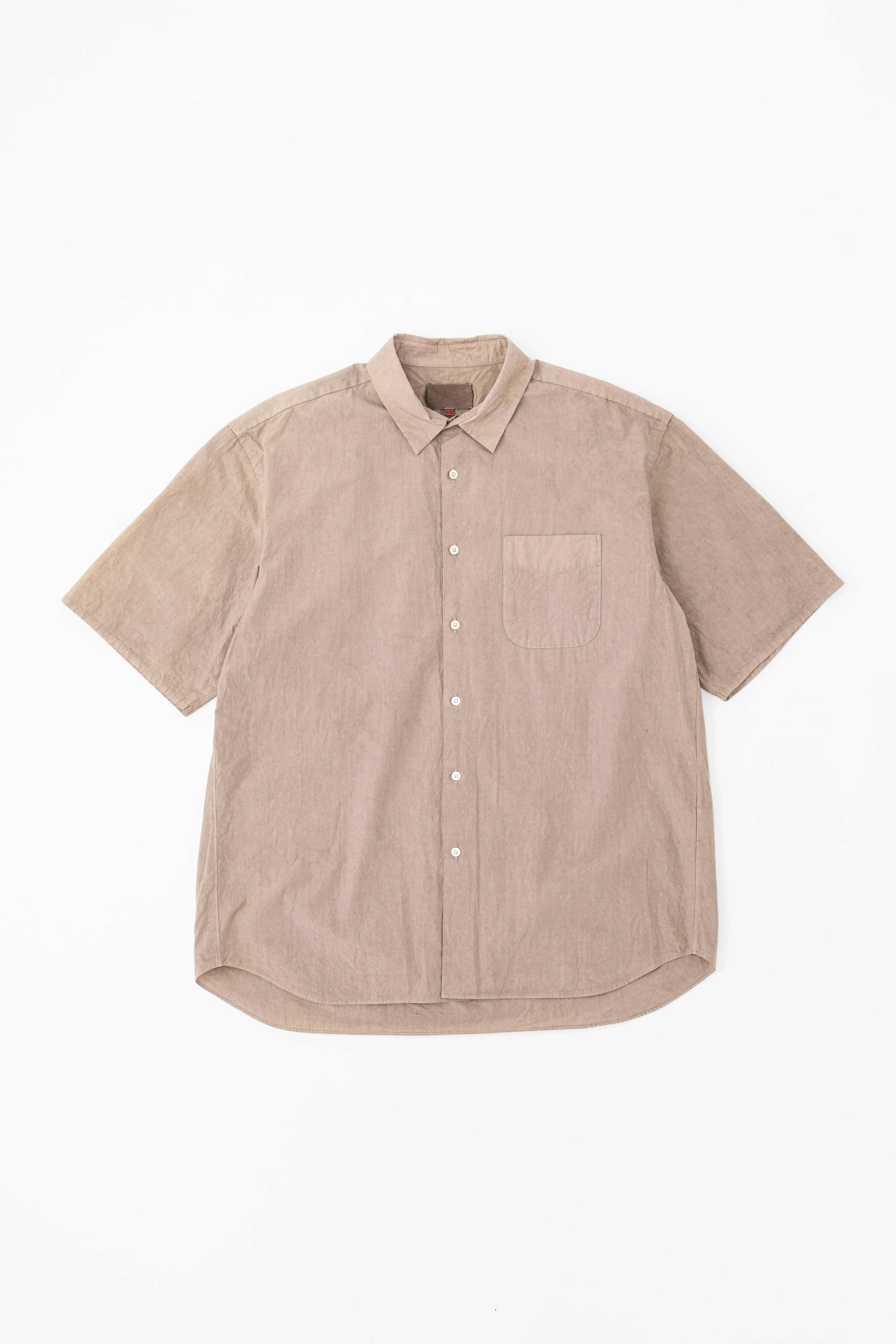 REGULAR COLLAR S/S SHIRT (NATURAL GARMENT DYE) sold by Yoko Sakamoto