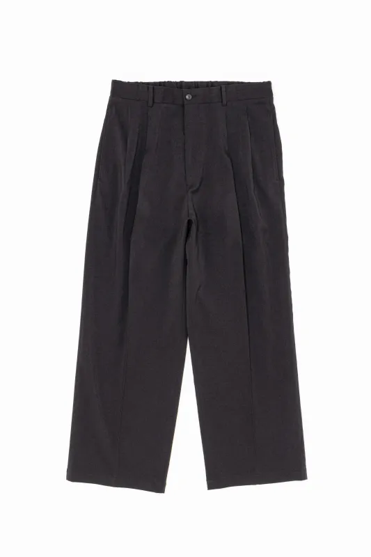 RECYCLED POLYESTER DOUBLE PLEATED TROUSERS made by Yoko Sakamoto