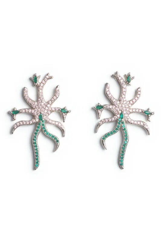 SOFT PINK EMERALD ETOILE EARRINGS sold by Collina Strada