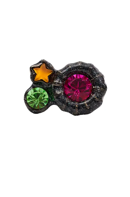 GLITTER GREY CANDY GEM RING made by Collina Strada