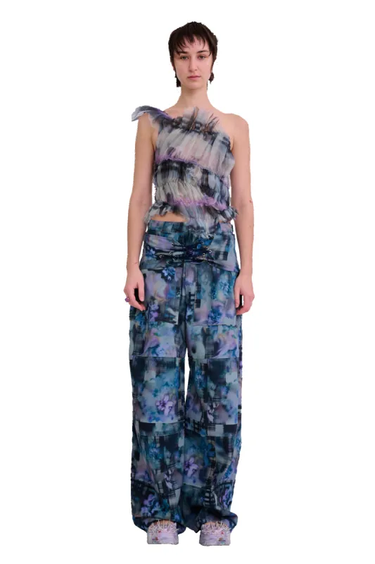 NAVY GARDEN BLUR BUNGEE PANT sold by Collina Strada