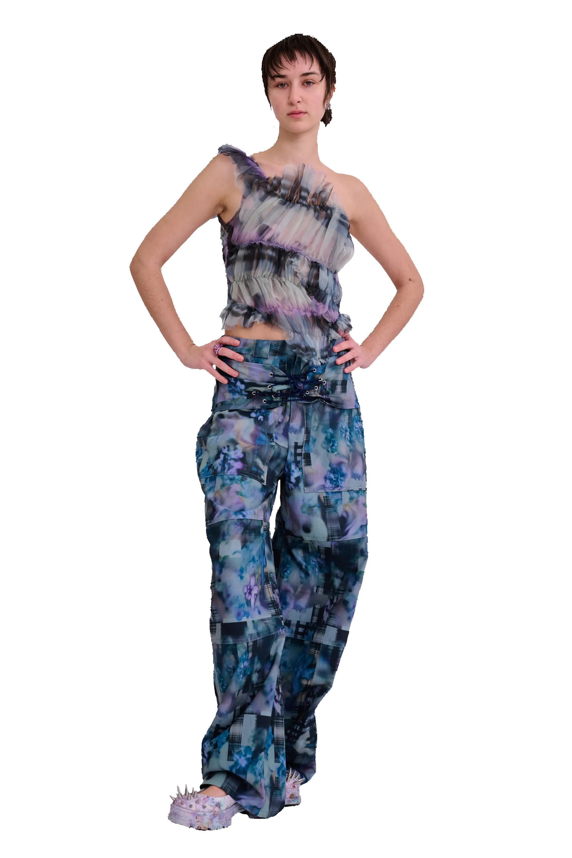 NAVY GARDEN BLUR BUNGEE PANT sold by Collina Strada product image thumbnail 2