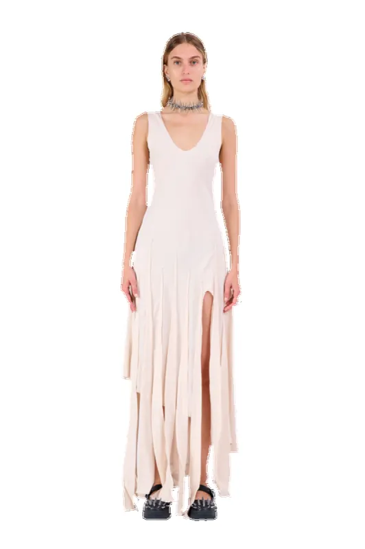 BEIGE DRIZZLE DRESS made by Collina Strada