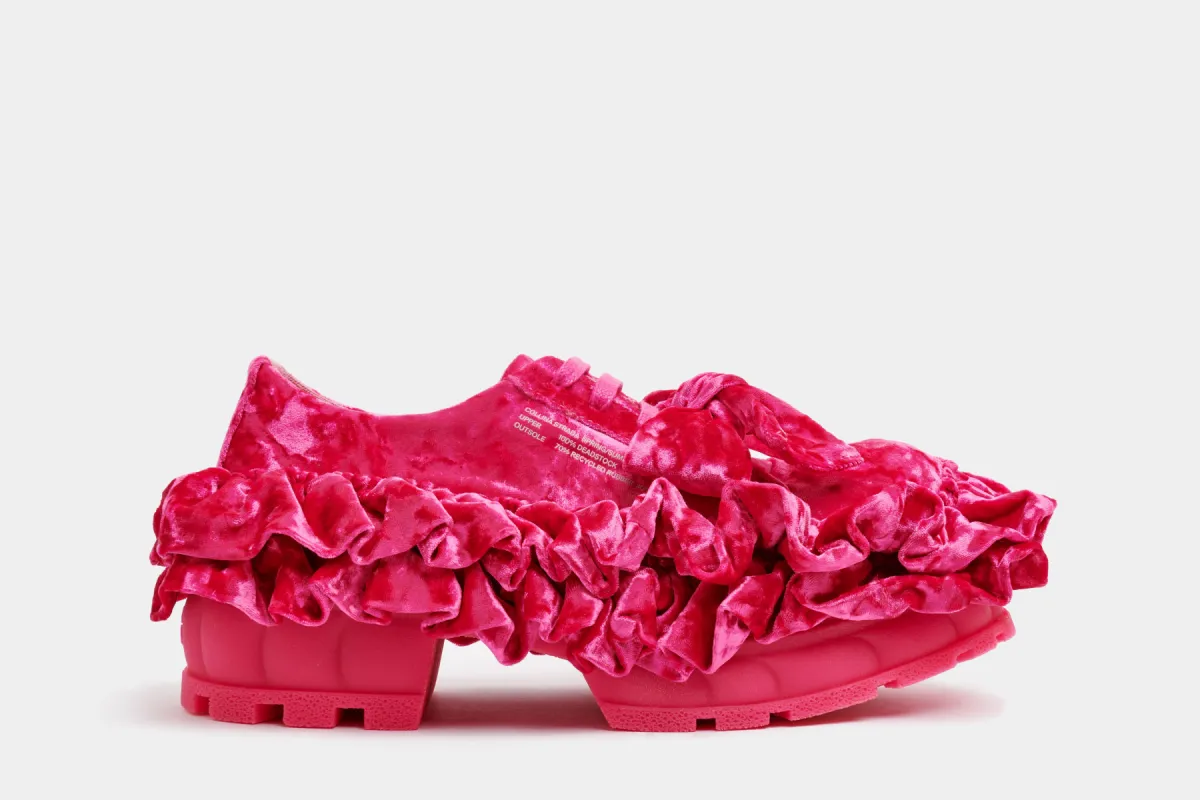 Virón MONARCH SHOE PINK VELVET made by Collina Strada