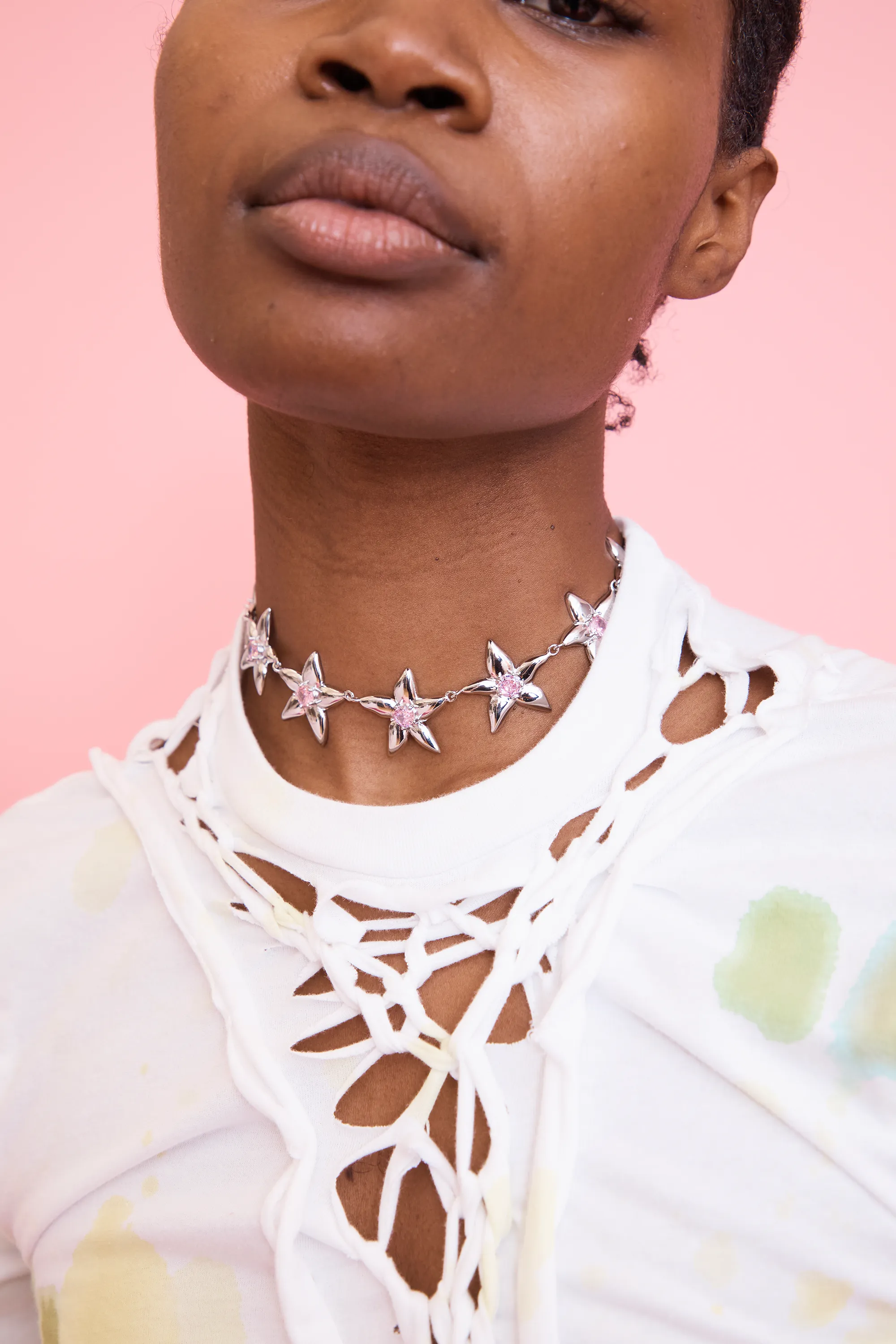 SOFT PINK SUPER STARLINK NECKLACE sold by Collina Strada product image thumbnail 2