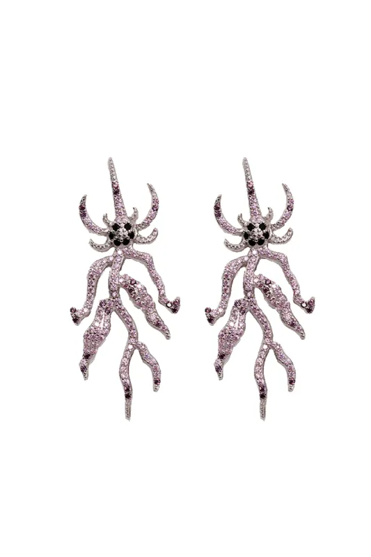 LIGHT ROSE SPIKE MONSTER EARRING sold by Collina Strada