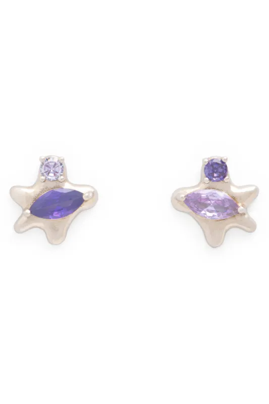AMETHYST STELLA STUDS sold by Collina Strada