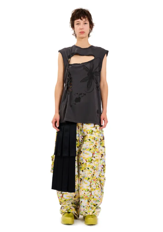 FLOWER BURST BLACK NASH TANK sold by Collina Strada
