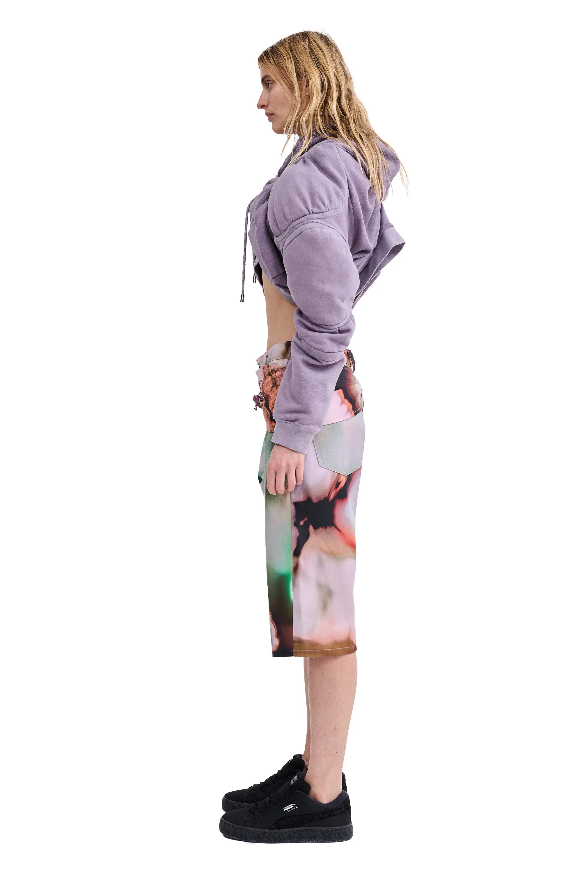 MAUVE MUSCLE CROPPED HOODIE sold by Collina Strada product image thumbnail 4