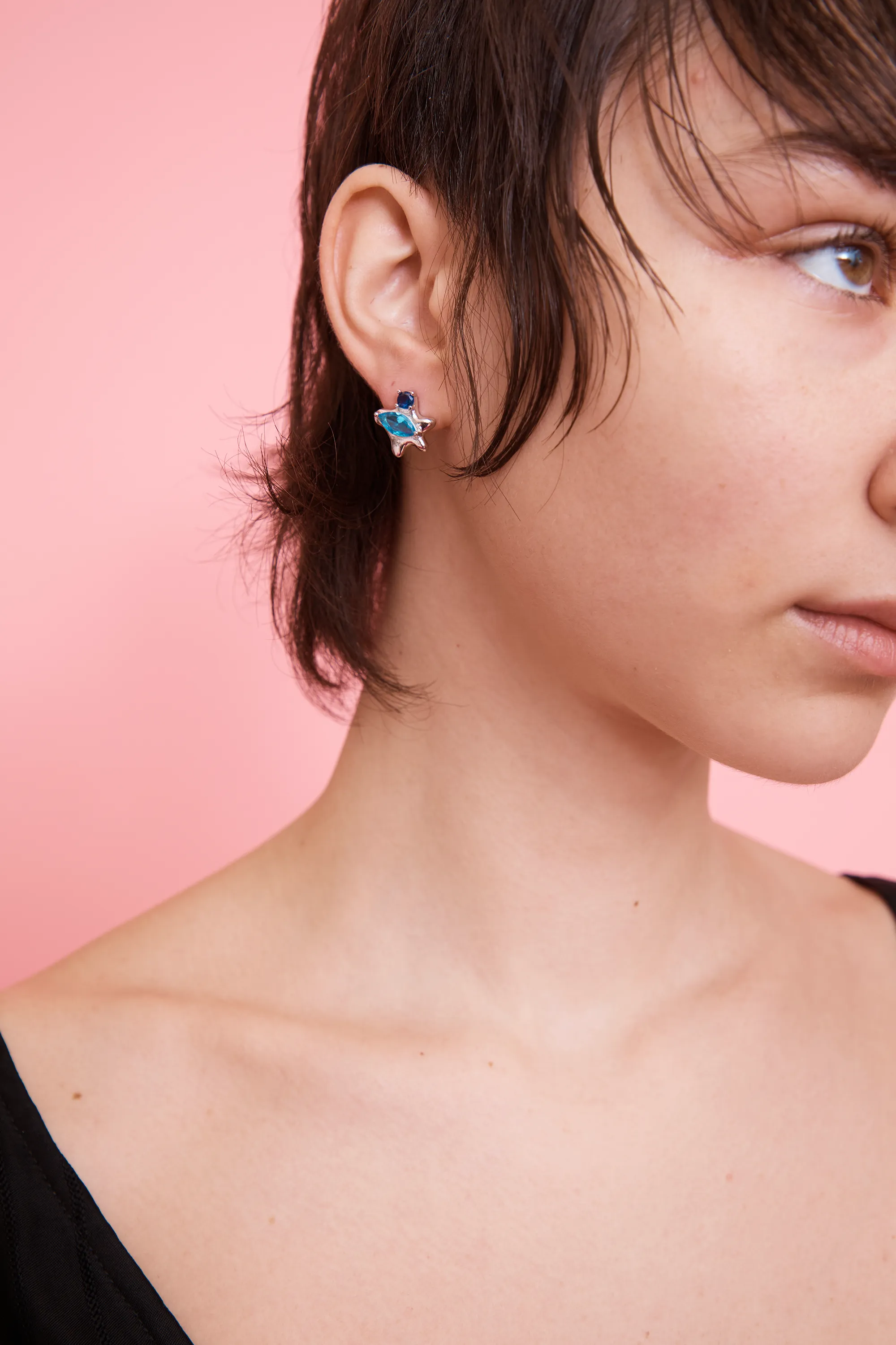 AQUAMARINE STELLA STUDS sold by Collina Strada product image thumbnail 3