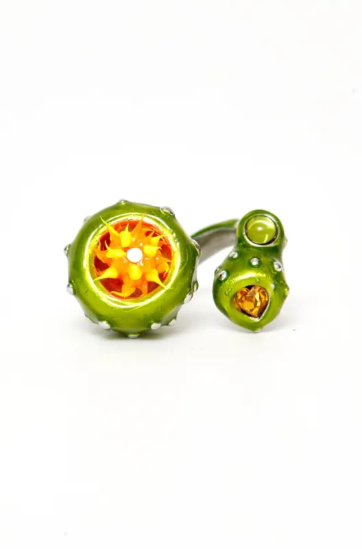CANDY POD RING LIME sold by Collina Strada