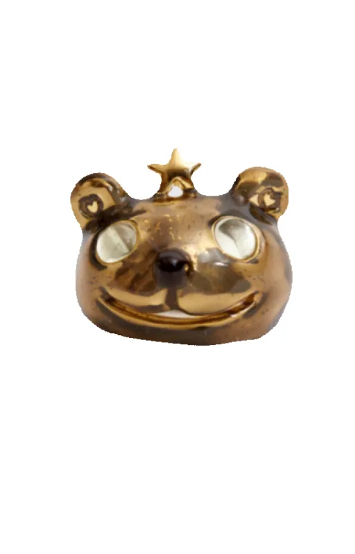 ANTIQUE GOLD PRINCESS BEAR RING sold by Collina Strada