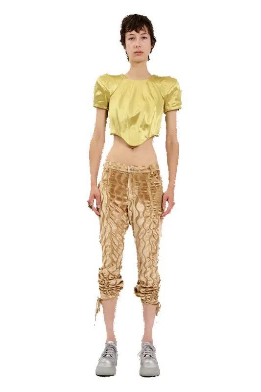 WAVY GOLD MALDIVES PANTS made by Collina Strada