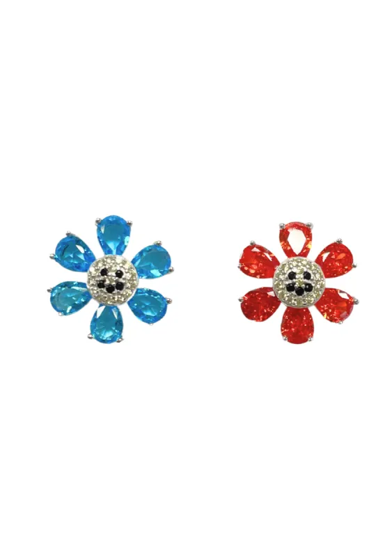 ORANGE TURQUOISE HAPPY FLOWER EARRING sold by Collina Strada