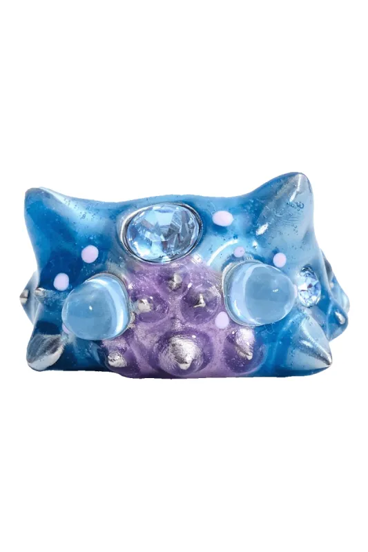 SOFT BLUE ALIEN RING made by Collina Strada