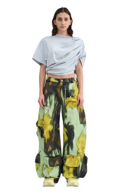 MELTING BLOOM GARDEN CARGO PANT made by Collina Strada