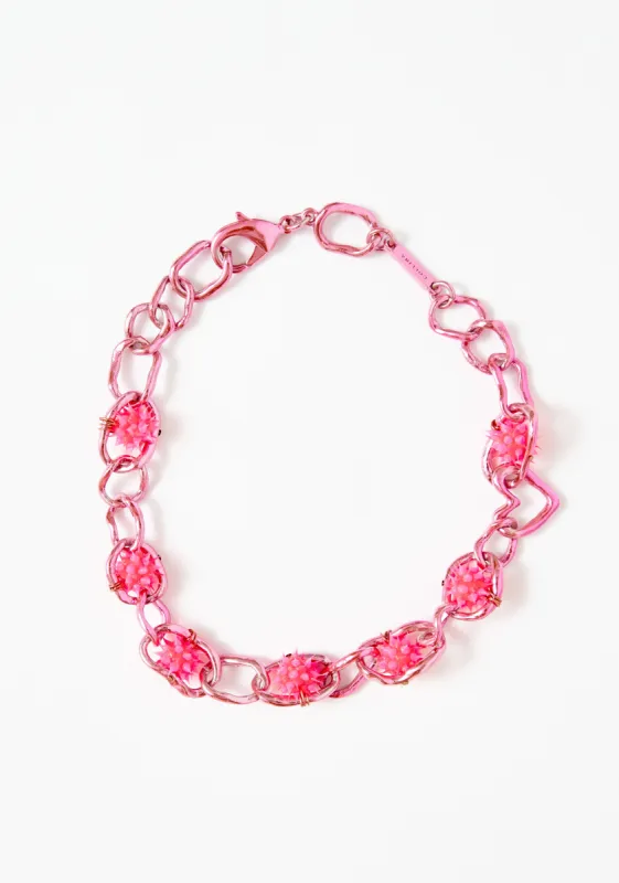 SPIKEEZ CHAIN NECKLACE LIGHT PINK sold by Collina Strada