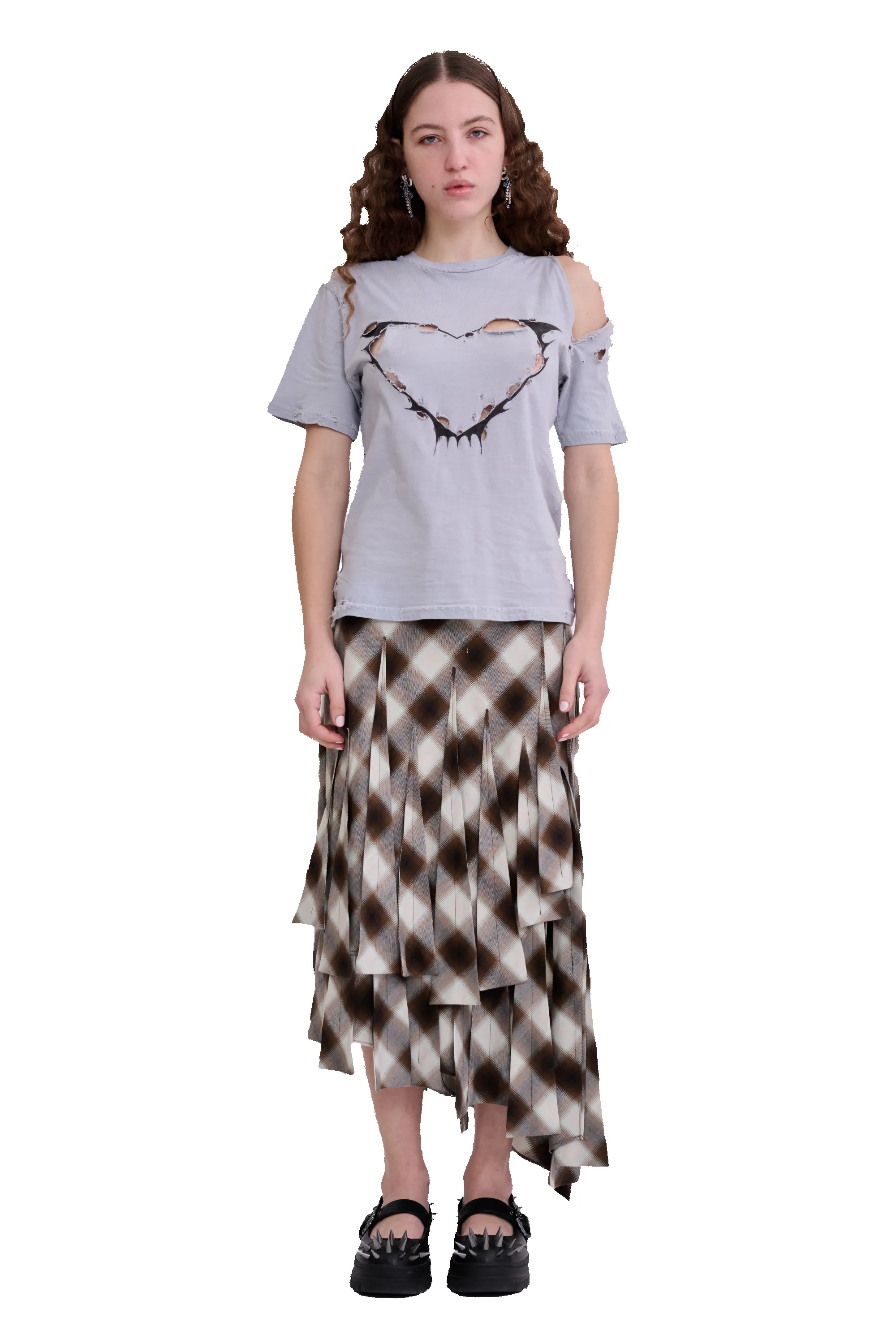 THUNDER BLUE REMNANT HEART TEE sold by Collina Strada