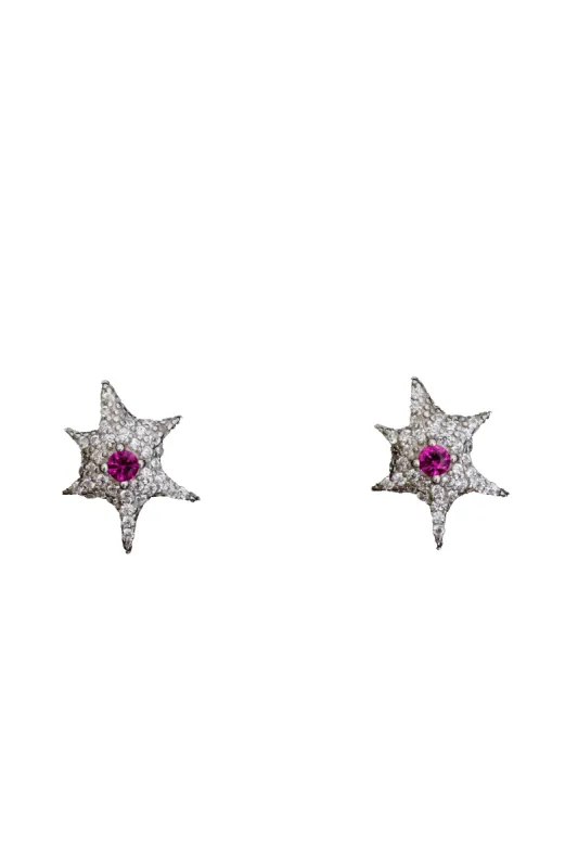 HOT PINK STARBURST STUDS sold by Collina Strada
