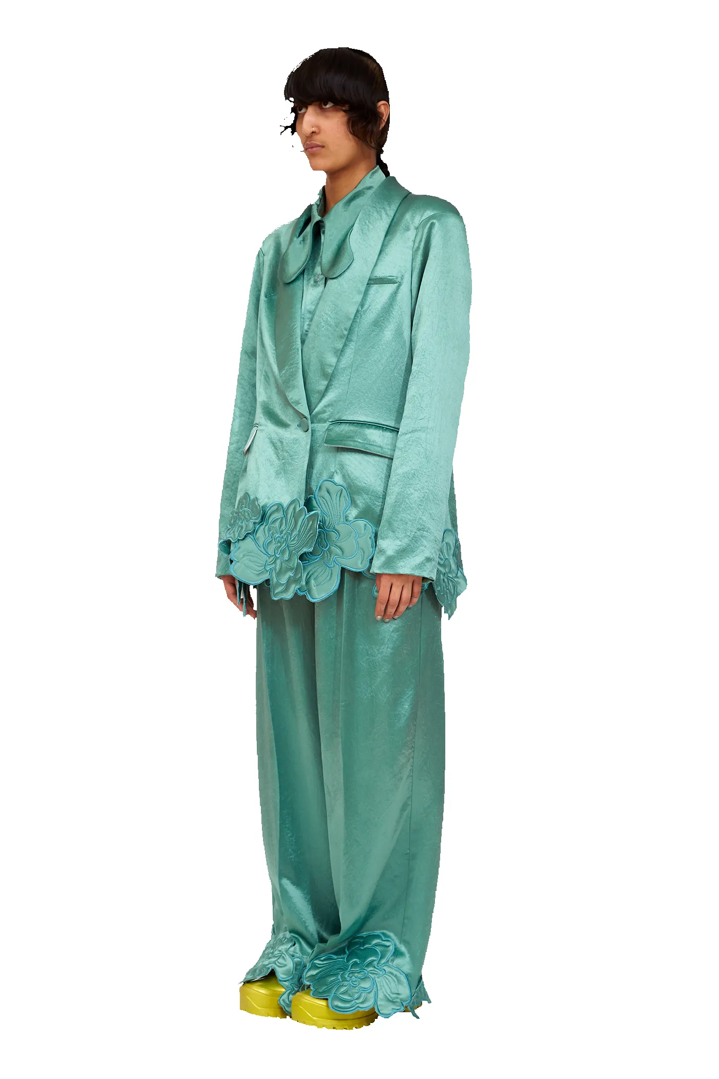 SAGE GREEN RIBBIT BLAZER sold by Collina Strada product image thumbnail 3