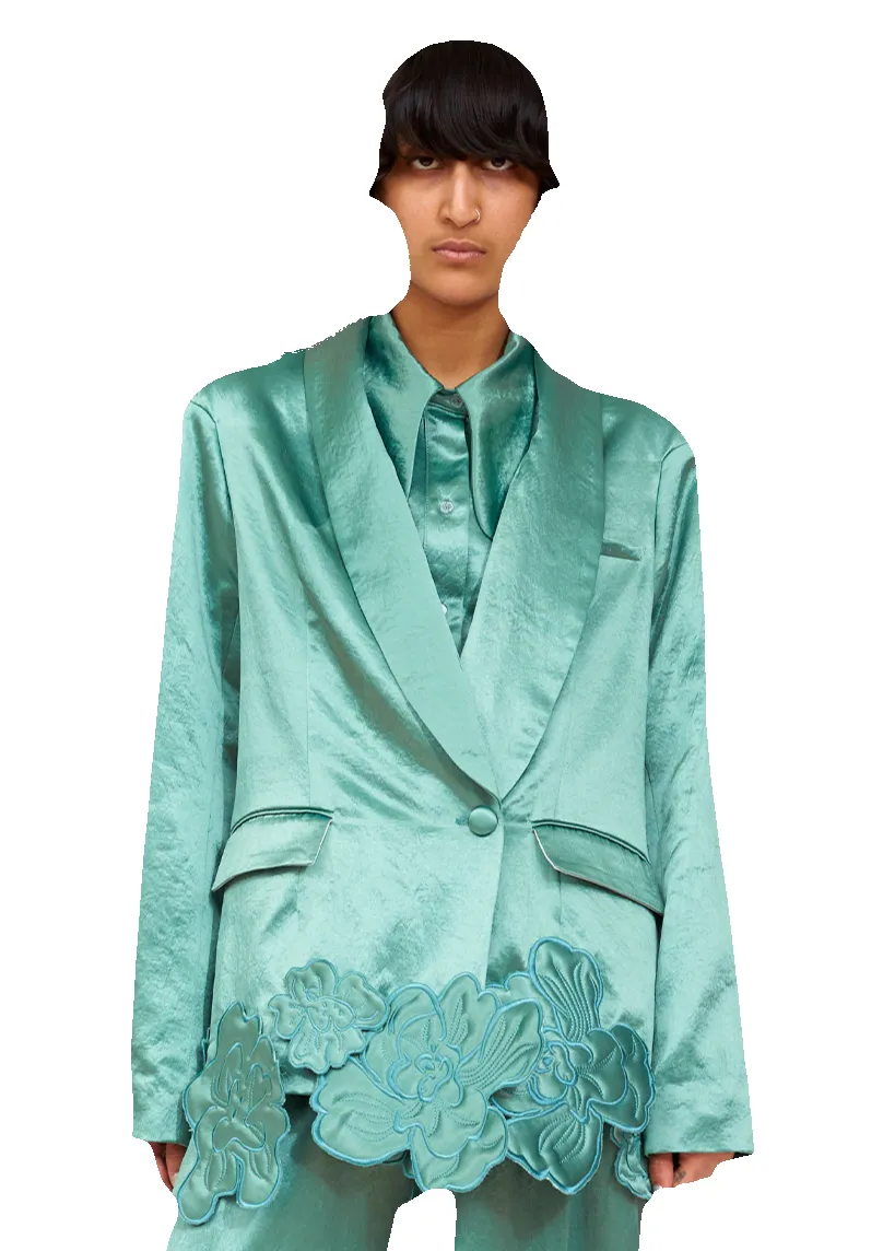 SAGE GREEN RIBBIT BLAZER sold by Collina Strada product image thumbnail 2