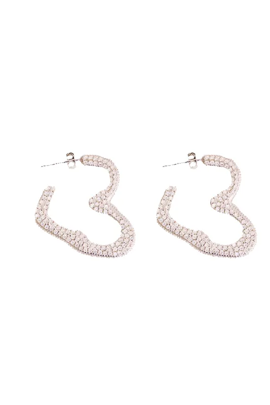 CRYSTAL SUPER HEART HOOP sold by Collina Strada