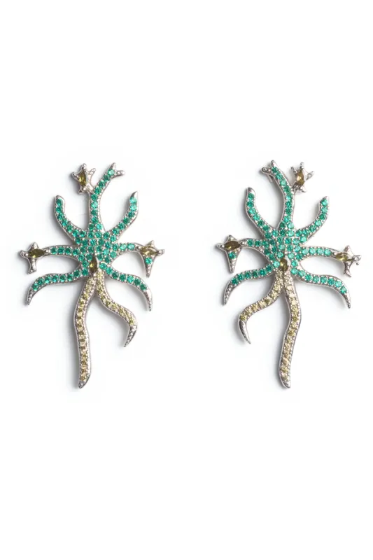 OLIVINE EMERALD ETOILE EARRING sold by Collina Strada