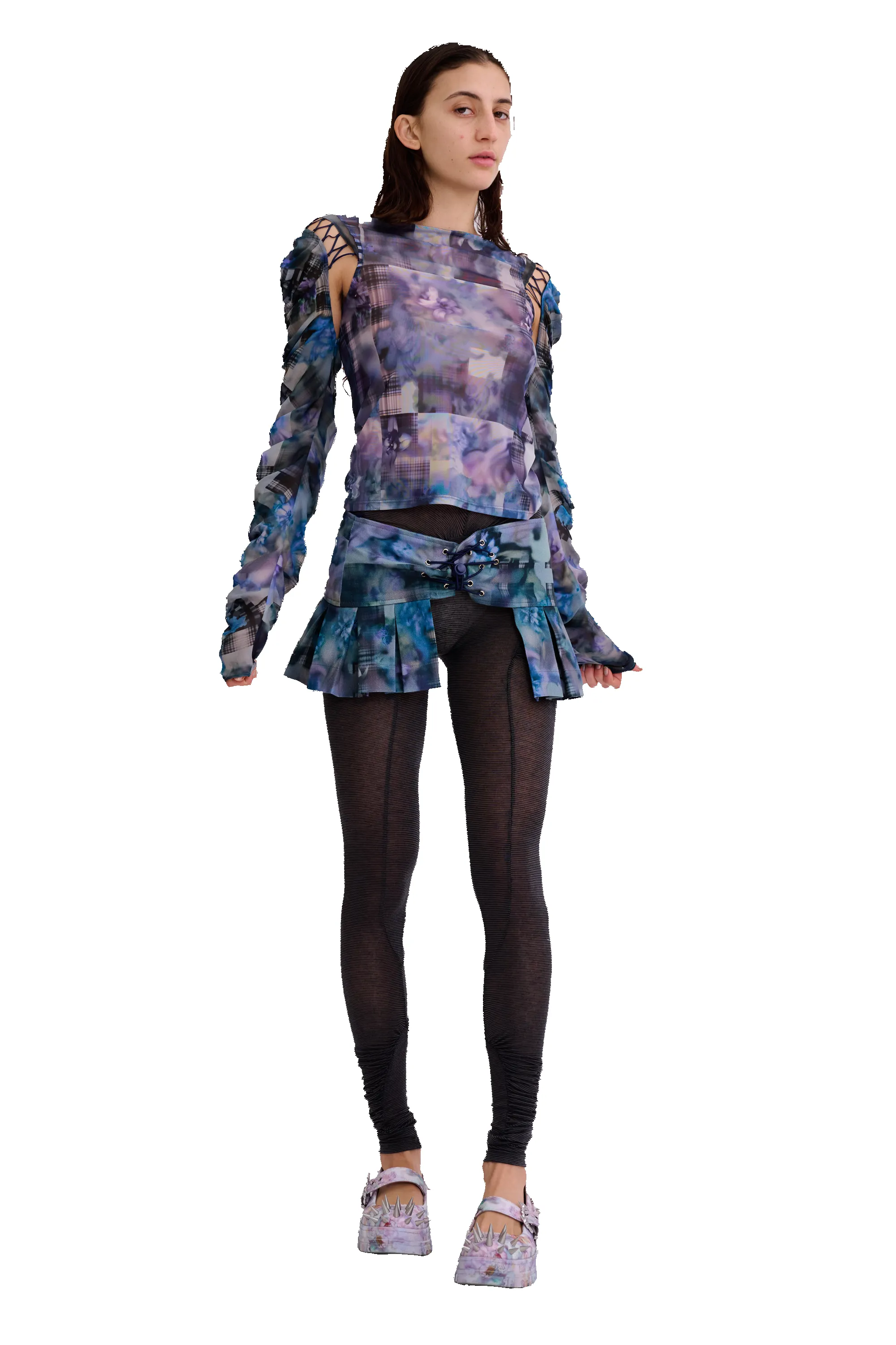 NAVY GARDEN BLUR BUNGEE BELT sold by Collina Strada product image thumbnail 2