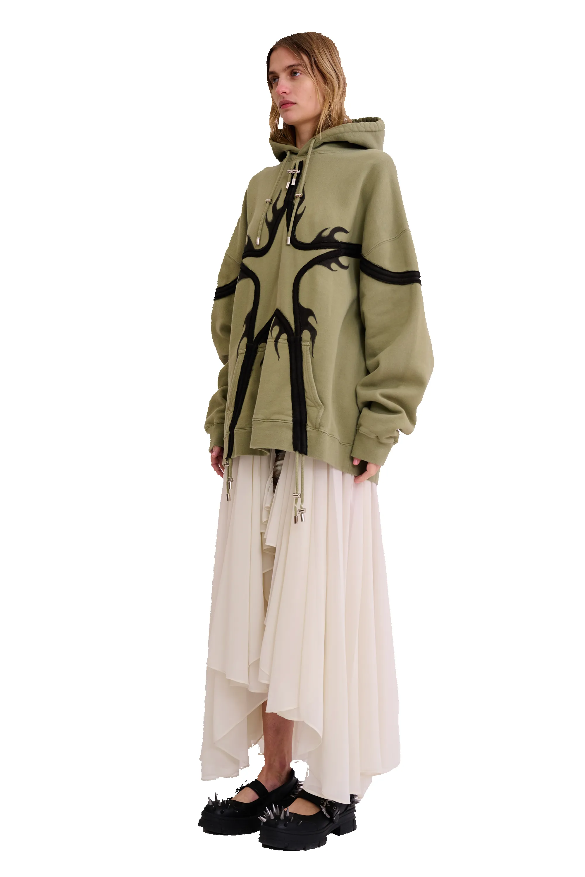 OLIVE STAR HOODIE sold by Collina Strada product image thumbnail 4