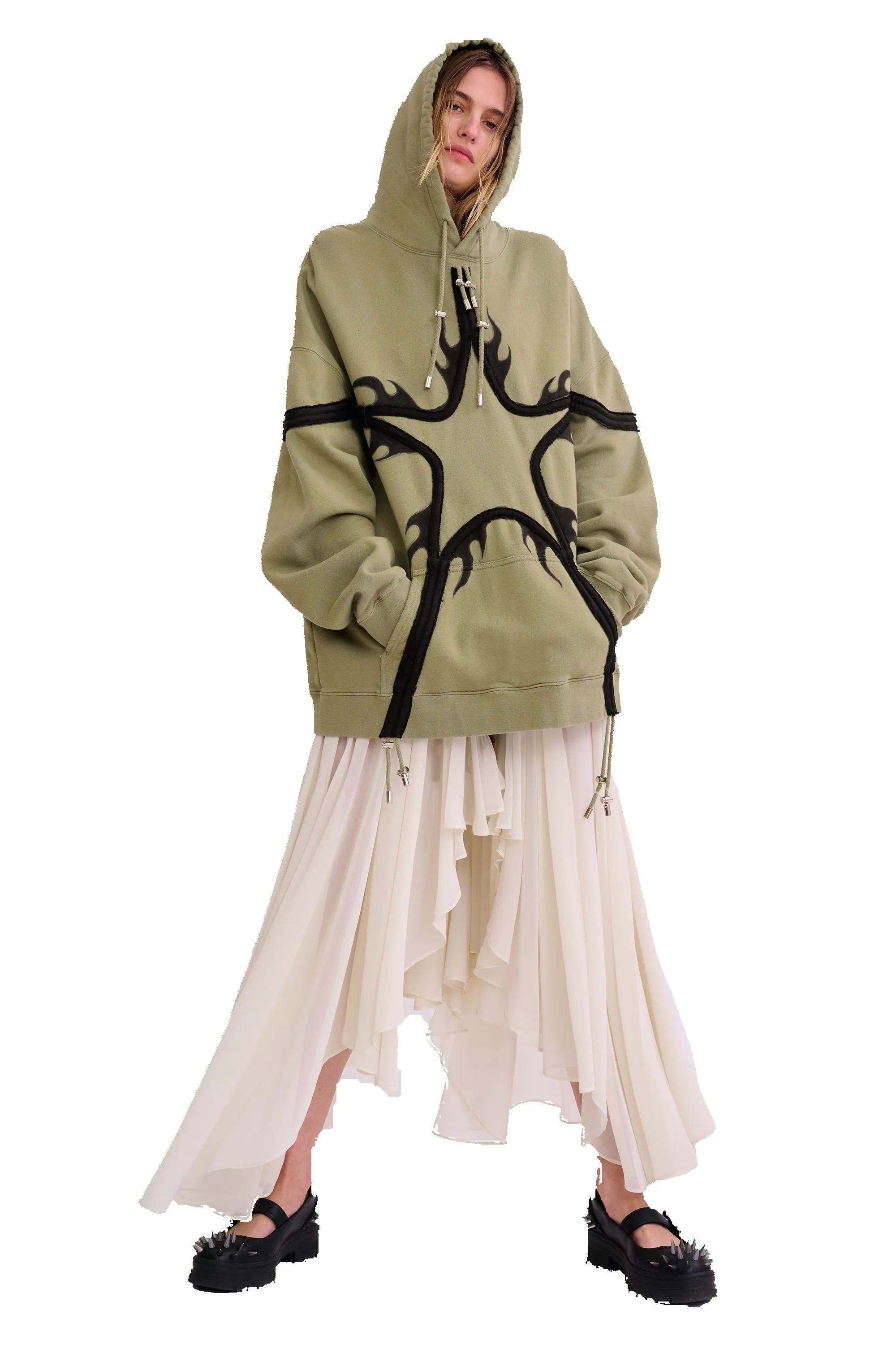 OLIVE STAR HOODIE sold by Collina Strada product image thumbnail 3