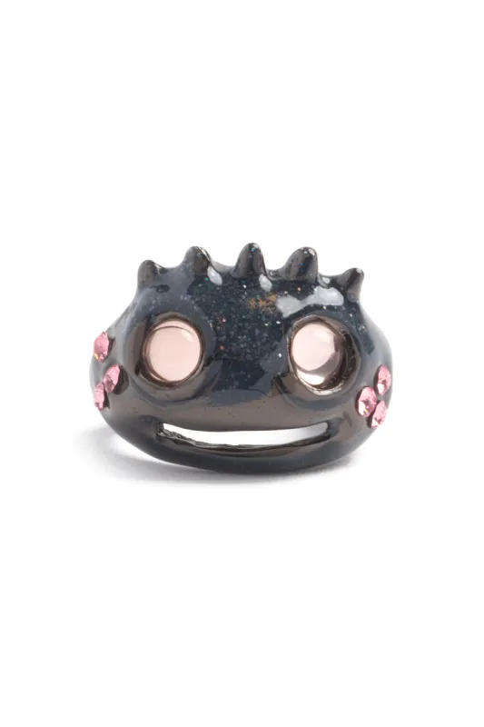 BLACK GLITTER LIBERTY FROG made by Collina Strada