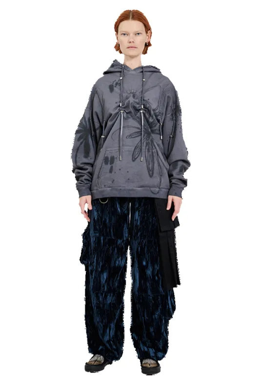 FLOWER BURST BLACK ARC HOODIE sold by Collina Strada