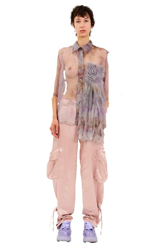 MOLTEN FLOWERS VERONIKA S/S BUTTON UP made by Collina Strada