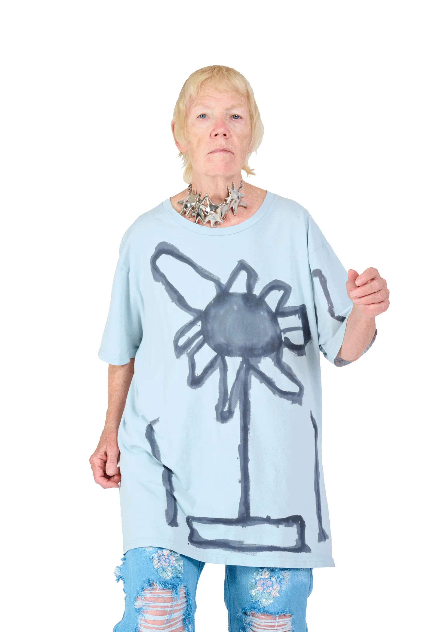 STORM PAINTED TEE sold by Collina Strada product image thumbnail 5