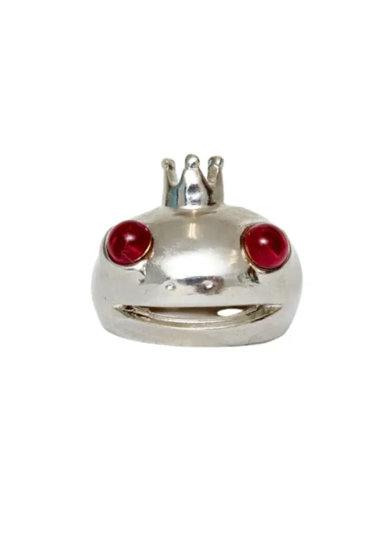 FROG PRINCE RING SILVER-PINK sold by Collina Strada
