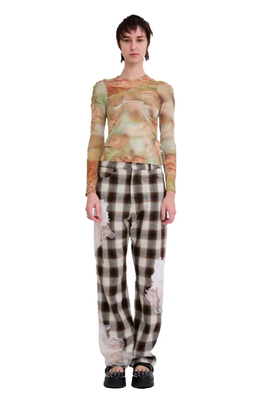 SAGE MOLTEN FLORAL ARC L/S TOP sold by Collina Strada