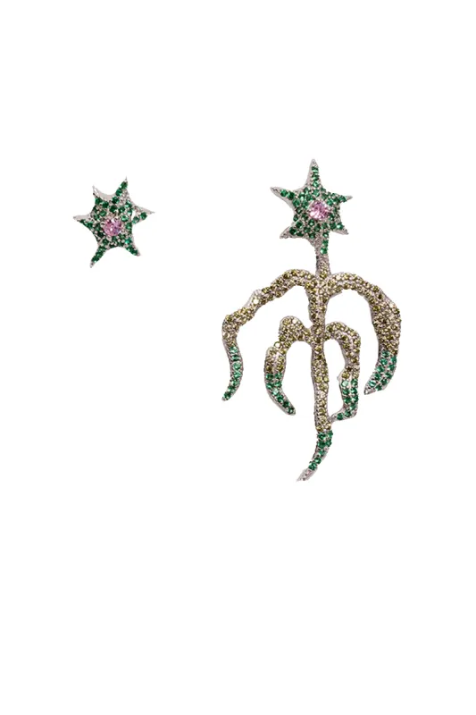 EMERALD STARBURST MIX EARRING sold by Collina Strada