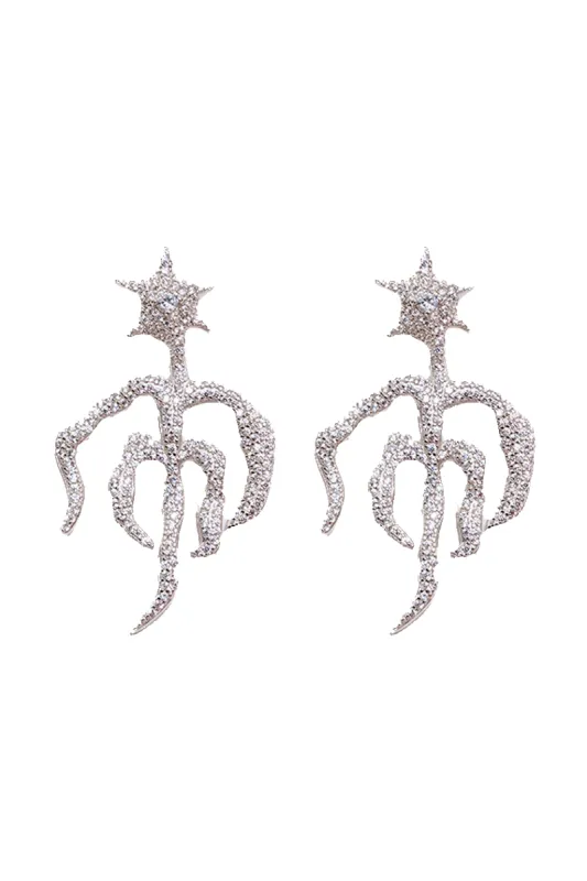 CRYSTAL SPROUTING STAR EARRING sold by Collina Strada