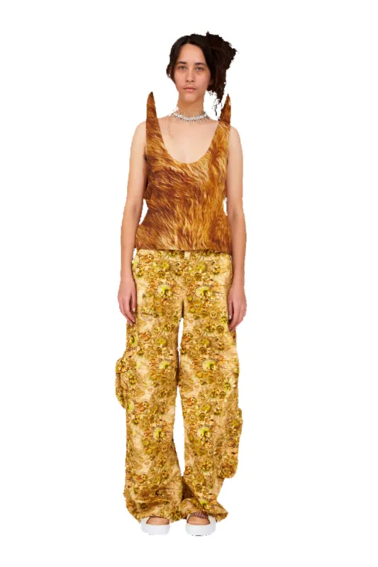 BROWN FUR HORN TANK sold by Collina Strada